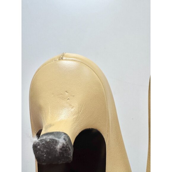 TOTEME Butter Yellow Leather Square Toe Kitten Heel Mules Slides, Size 37 - Picture 10 of 16